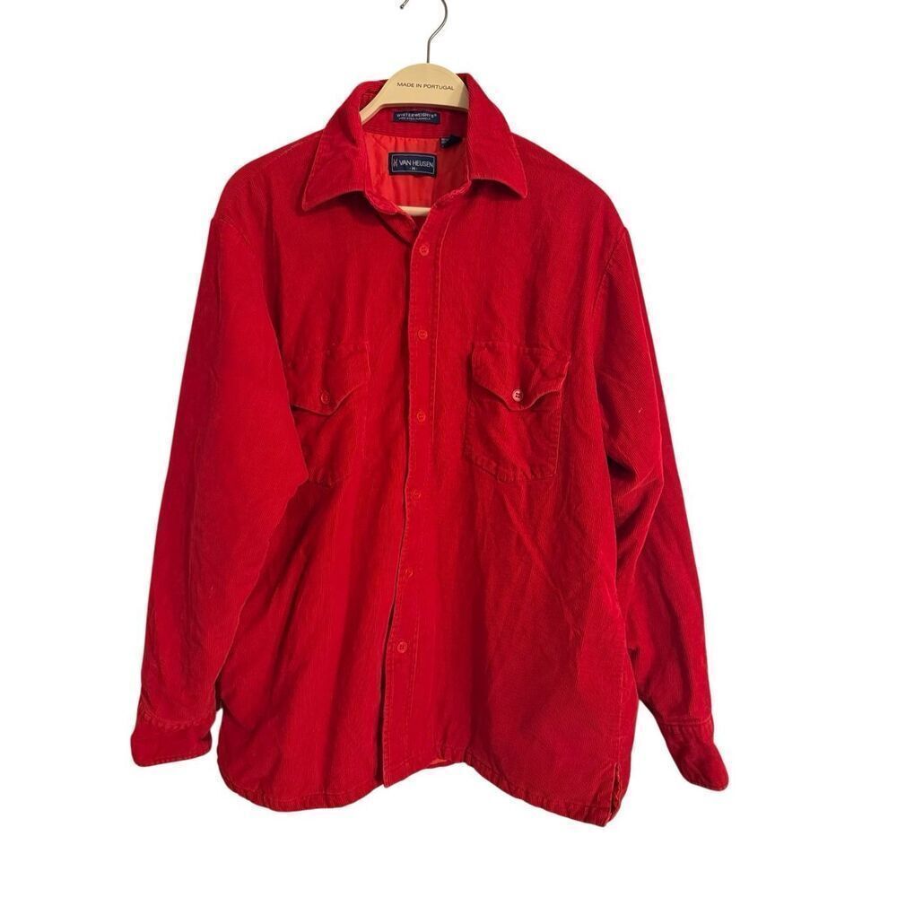 Van Heusen Winterweights Yarn Dyed Flannels 100% Cotton Corduroy Button Down